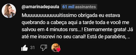 Depoimento de aluno sobre as aulas do Filipe Fernandes