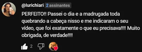 Depoimento de aluno sobre as aulas do Filipe Fernandes