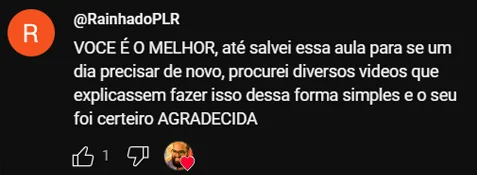 Depoimento de aluno sobre as aulas do Filipe Fernandes